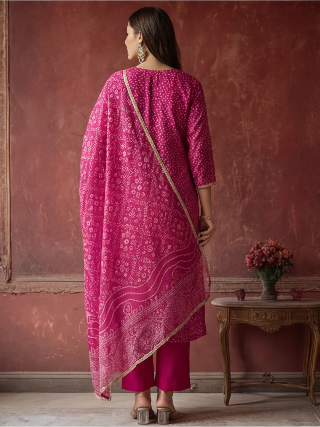 Kurta With Pant & Dupatta Ethnic Kurta Set For Women