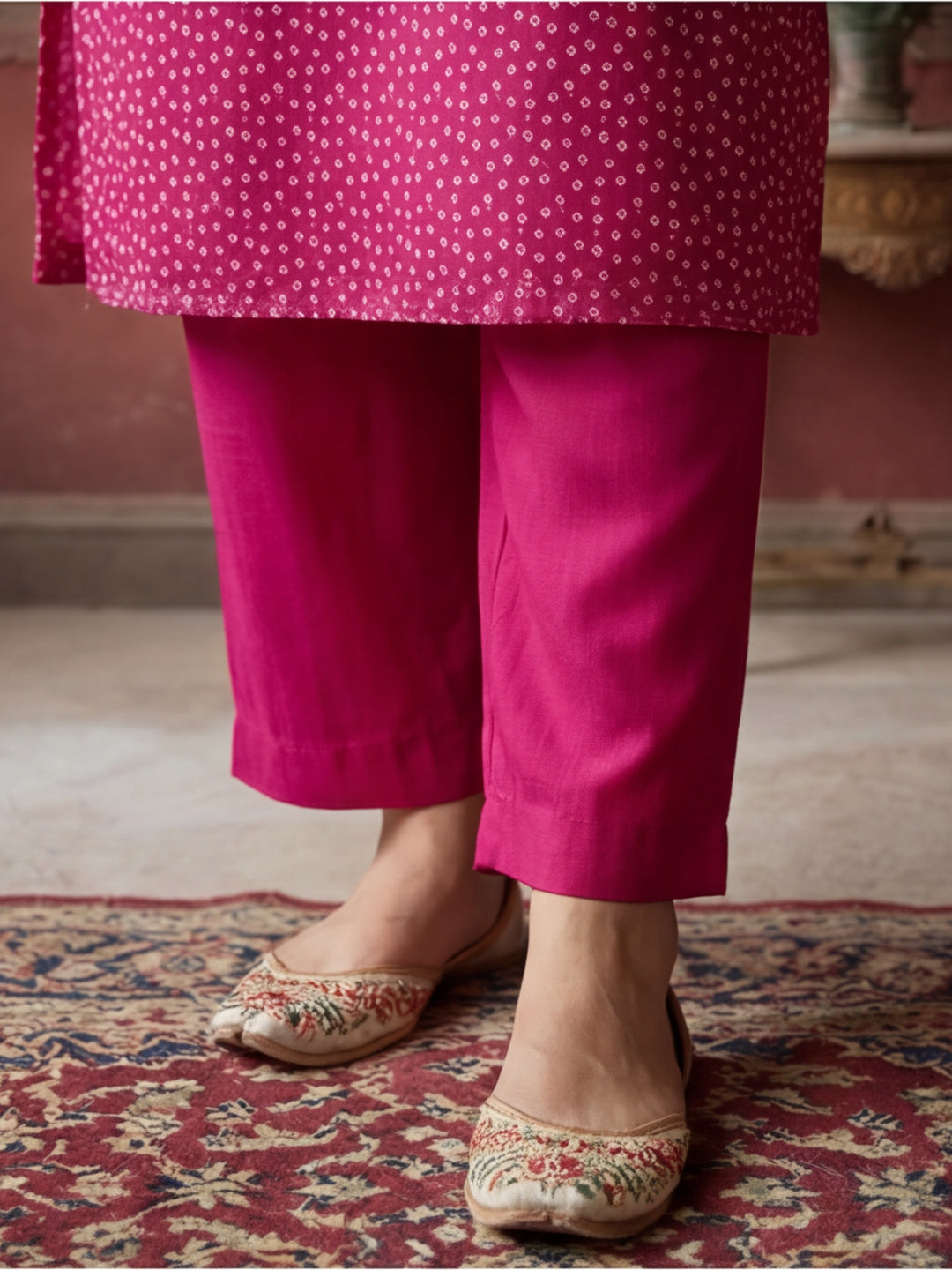 Kurta With Pant & Dupatta Ethnic Kurta Set For Women