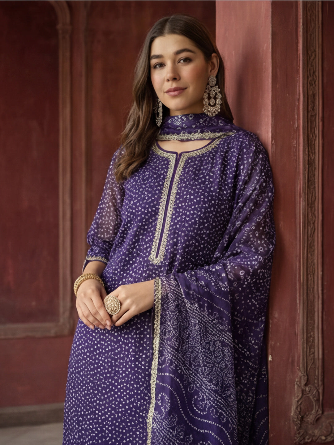 Kurta With Pant & Dupatta Ethnic Kurta Set For Women