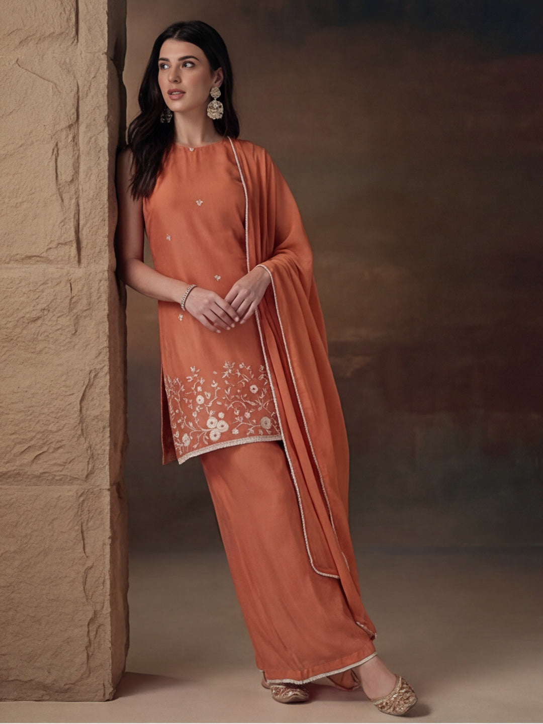Kurta With Pant & Dupatta Ethnic Kurta Set For Women