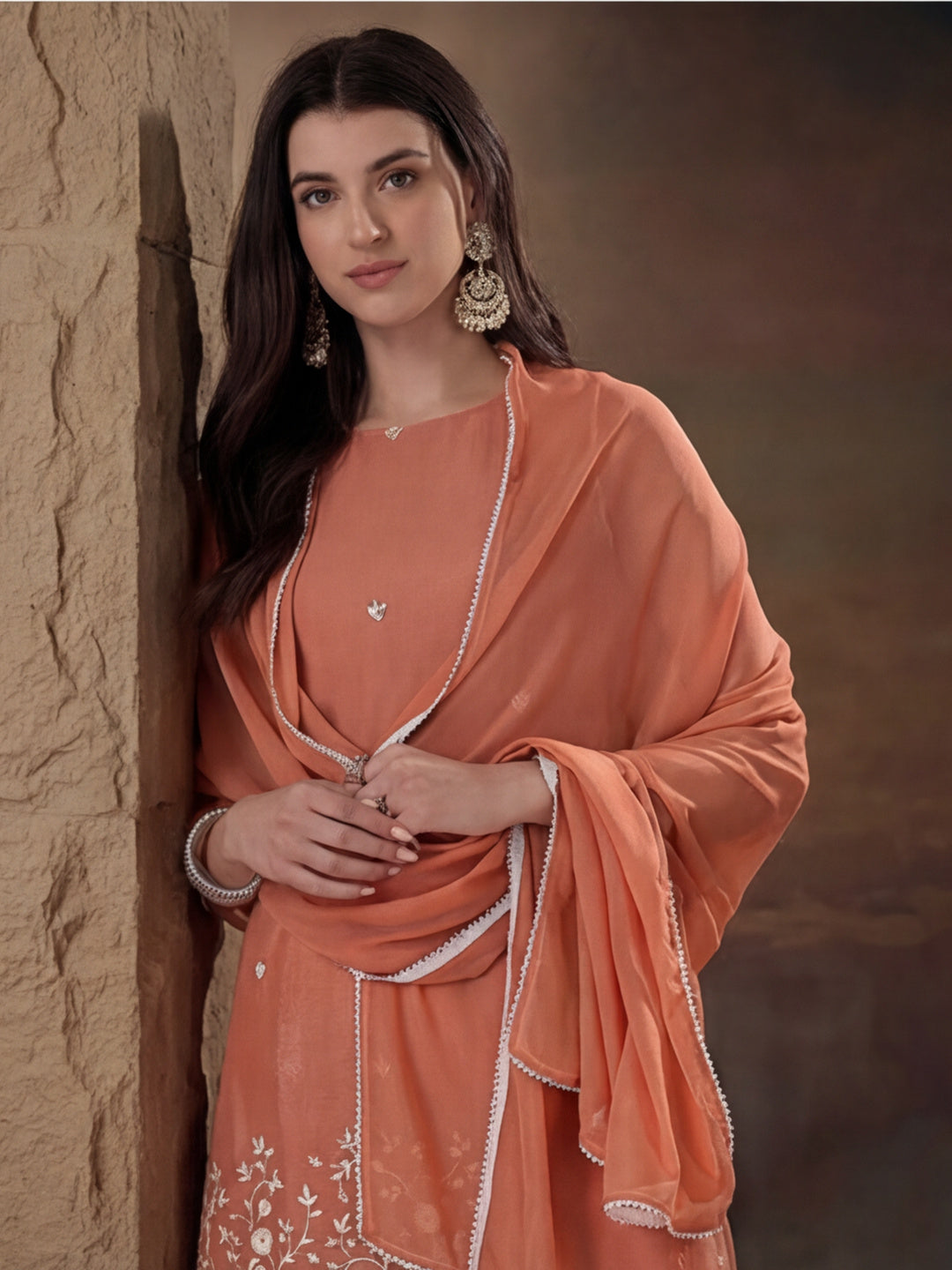 Kurta With Pant & Dupatta Ethnic Kurta Set For Women