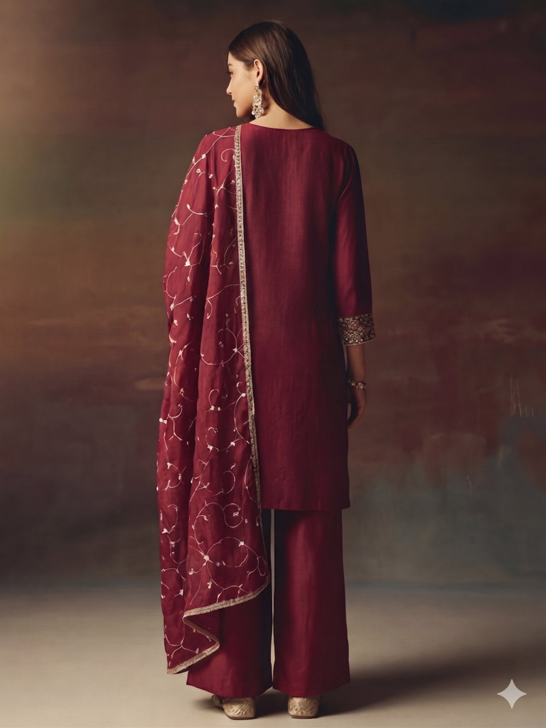 Kurta With Pant & Dupatta Ethnic Kurta Set For Women