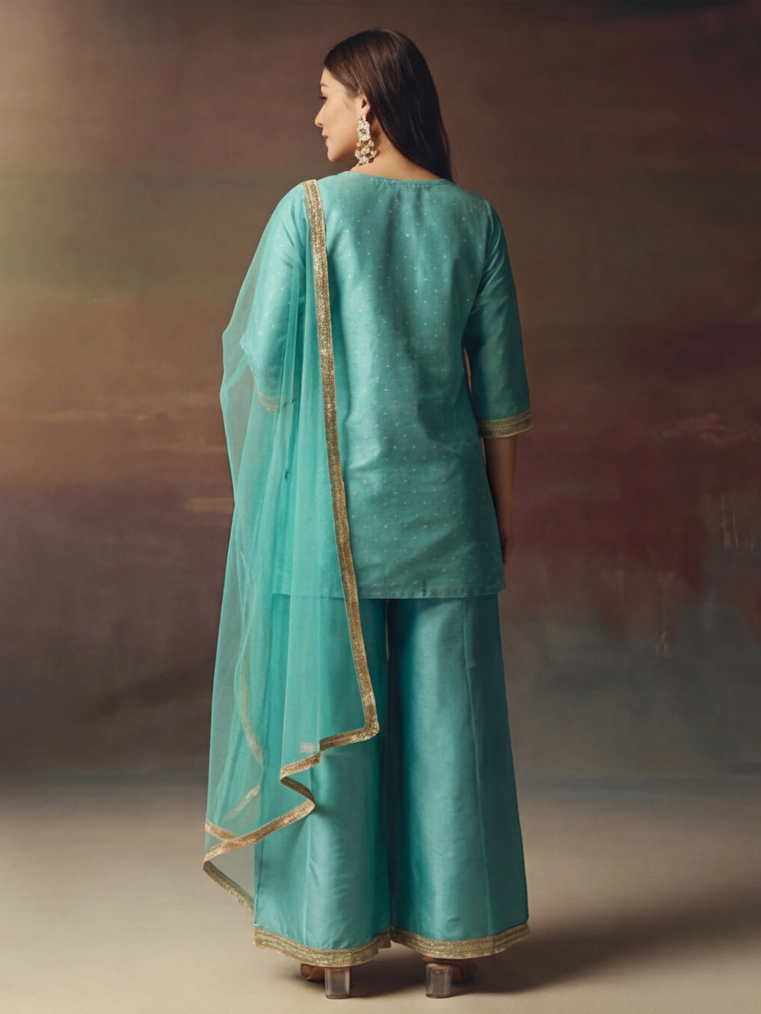 Kurta With Pant & Dupatta Ethnic Kurta Set For Women