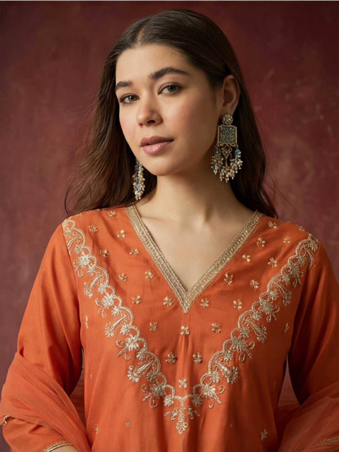Kurta With Pant & Dupatta Ethnic Kurta Set For Women