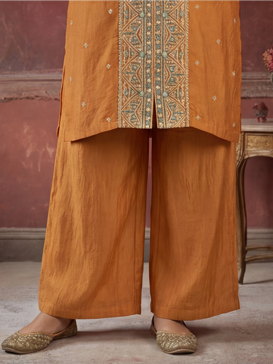 Kurta With Pant & Dupatta Ethnic Kurta Set For Women