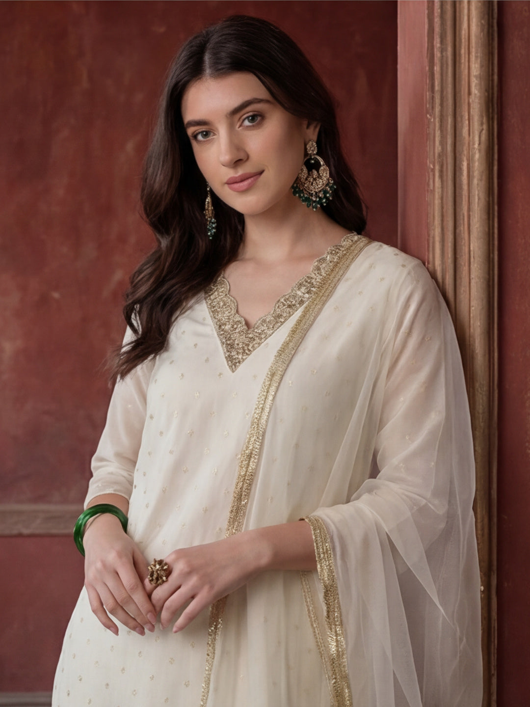 Kurta With Pant And Dupatta Set For Women