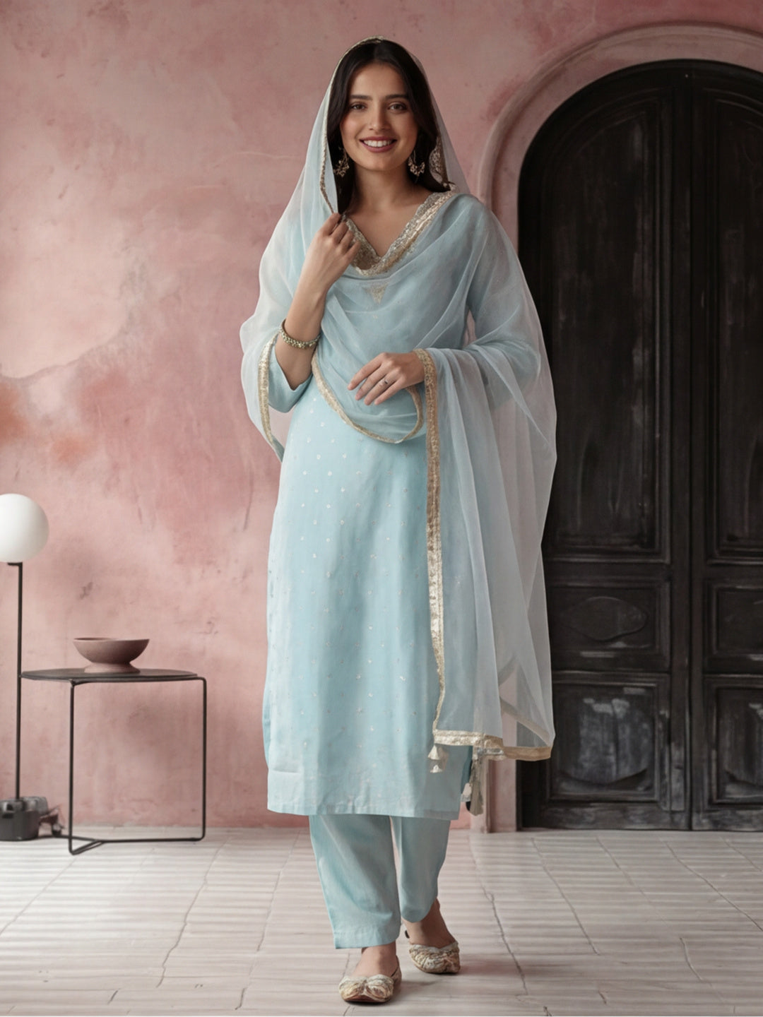 Kurta With Pant And Dupatta Set For Women