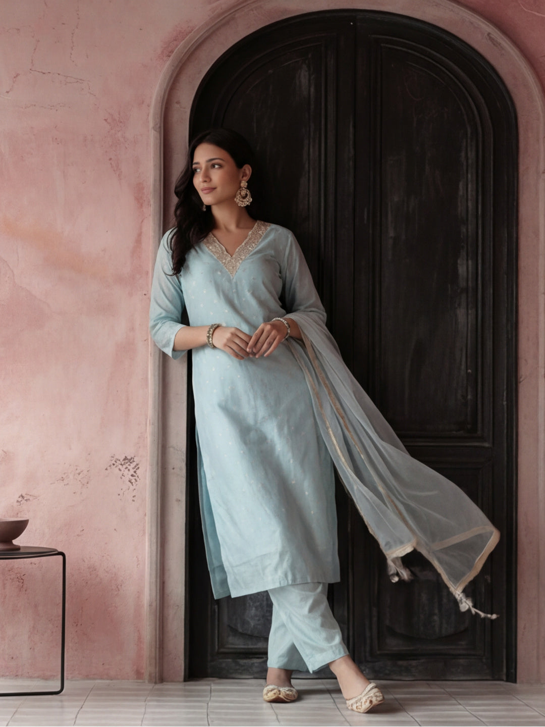Kurta With Pant And Dupatta Set For Women