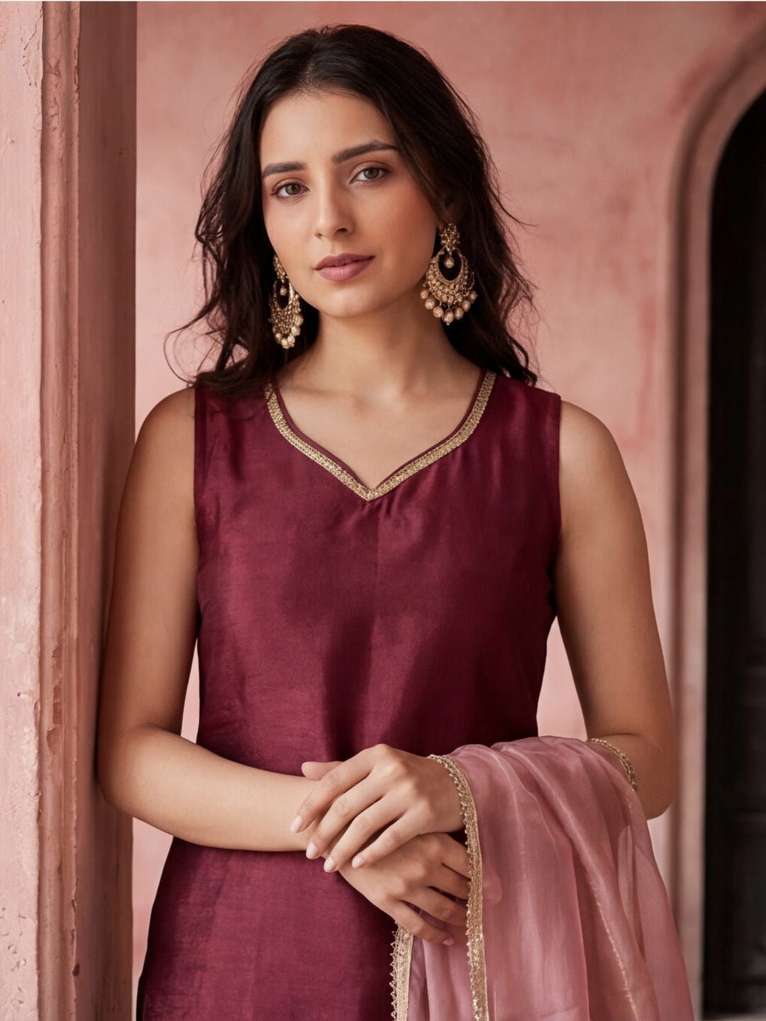 Kurta With Pant And Dupatta Set For Women