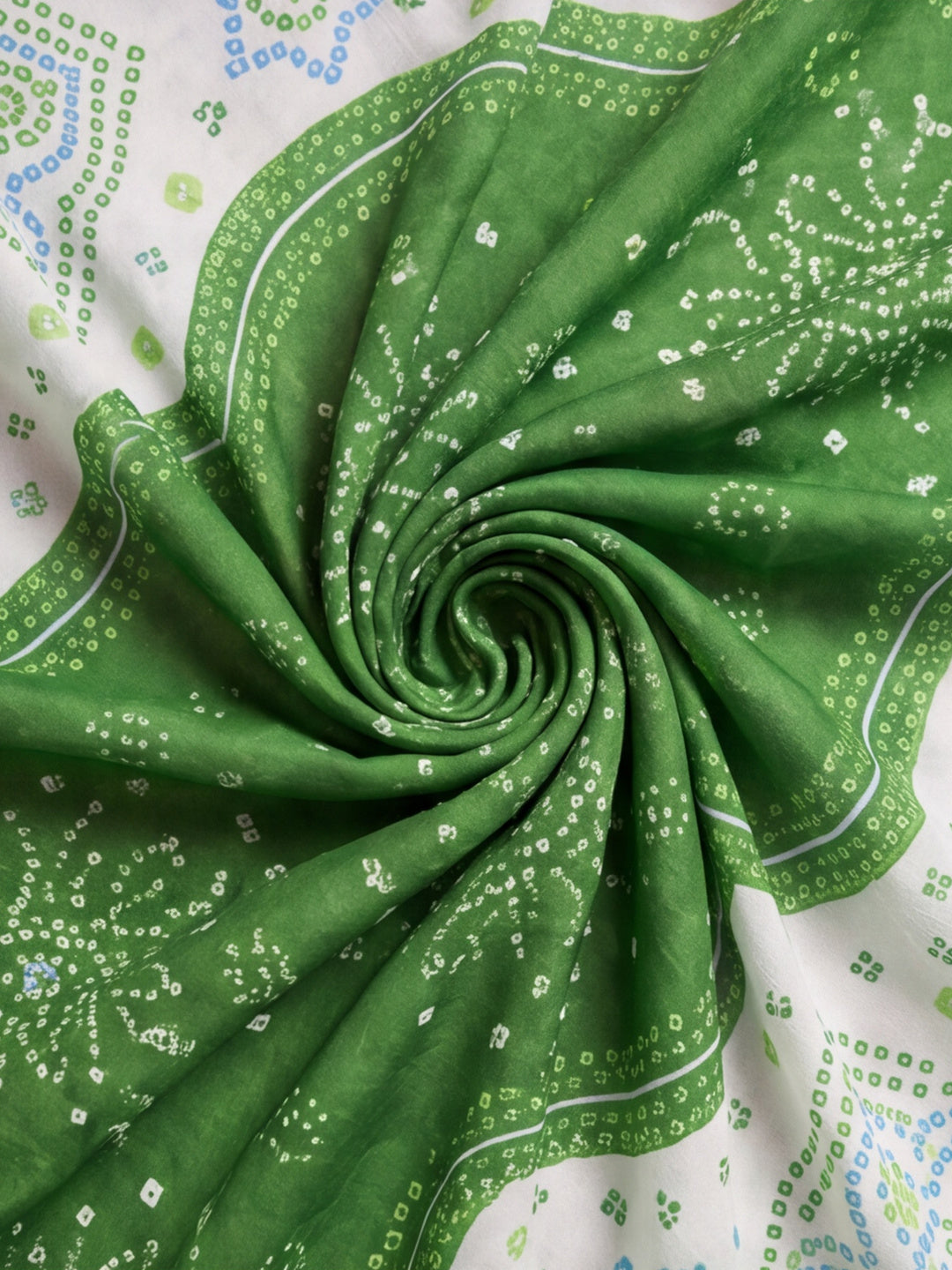 Women Lightweight Printed Beautiful Mirror Work Border Saree With Unstitched Blouse Piece