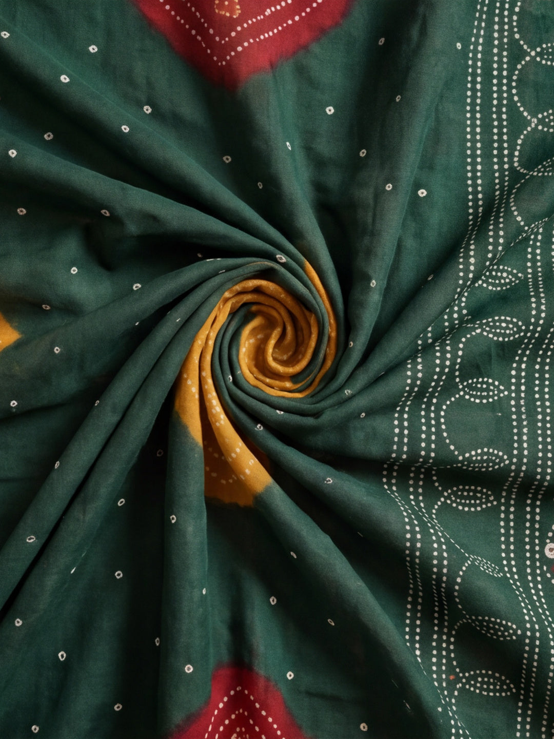 Women Lightweight Printed Beautiful Mirror Work Border Saree With Unstitched Blouse Piece