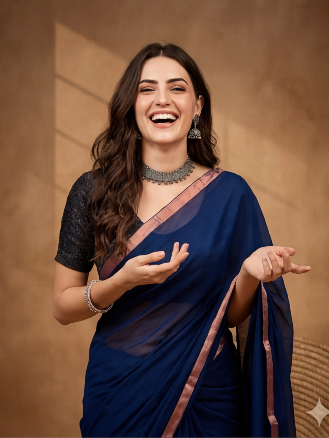 Solid Pure Cotton Saree with Unstiched Blouse