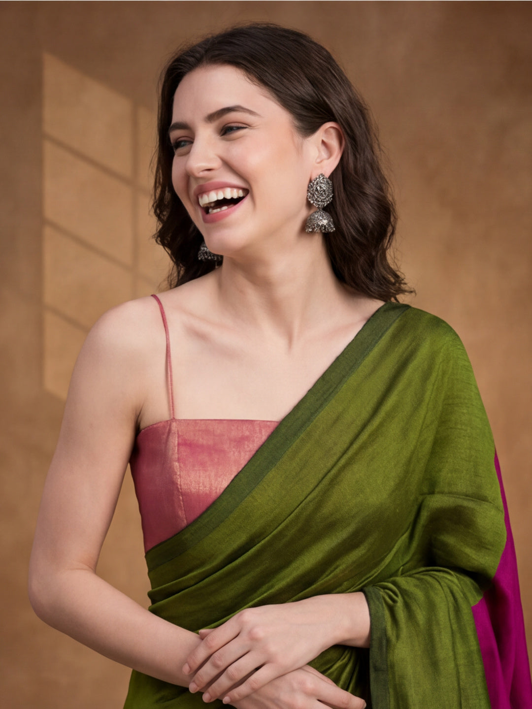Solid Pure Cotton Saree with Unstiched Blouse