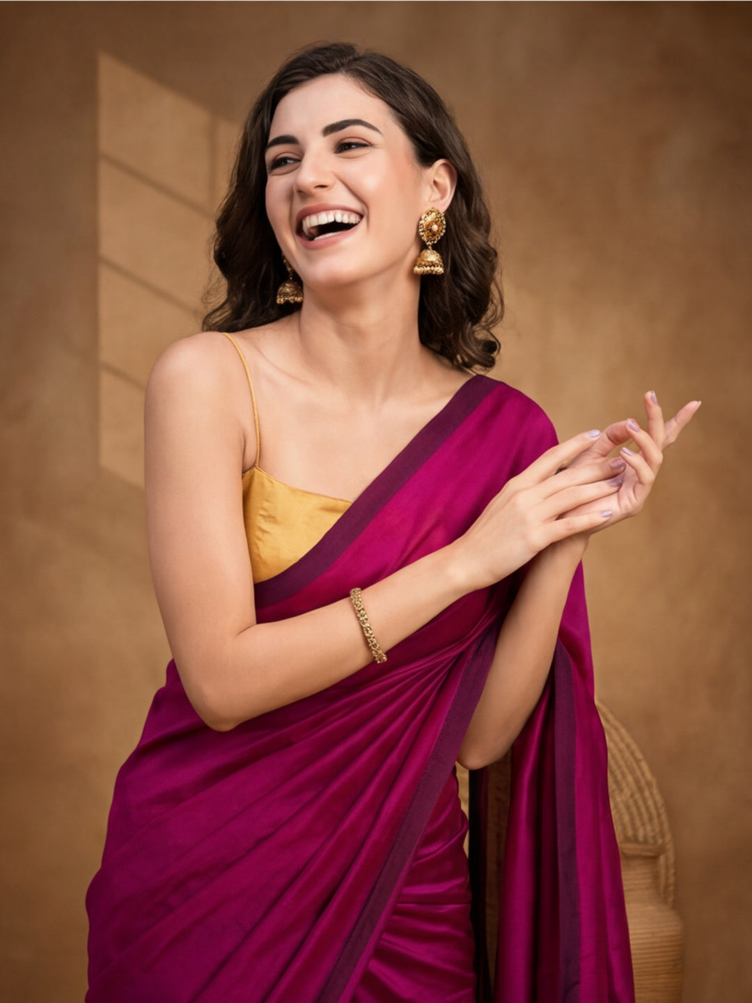 Solid Pure Cotton Saree with Unstiched Blouse