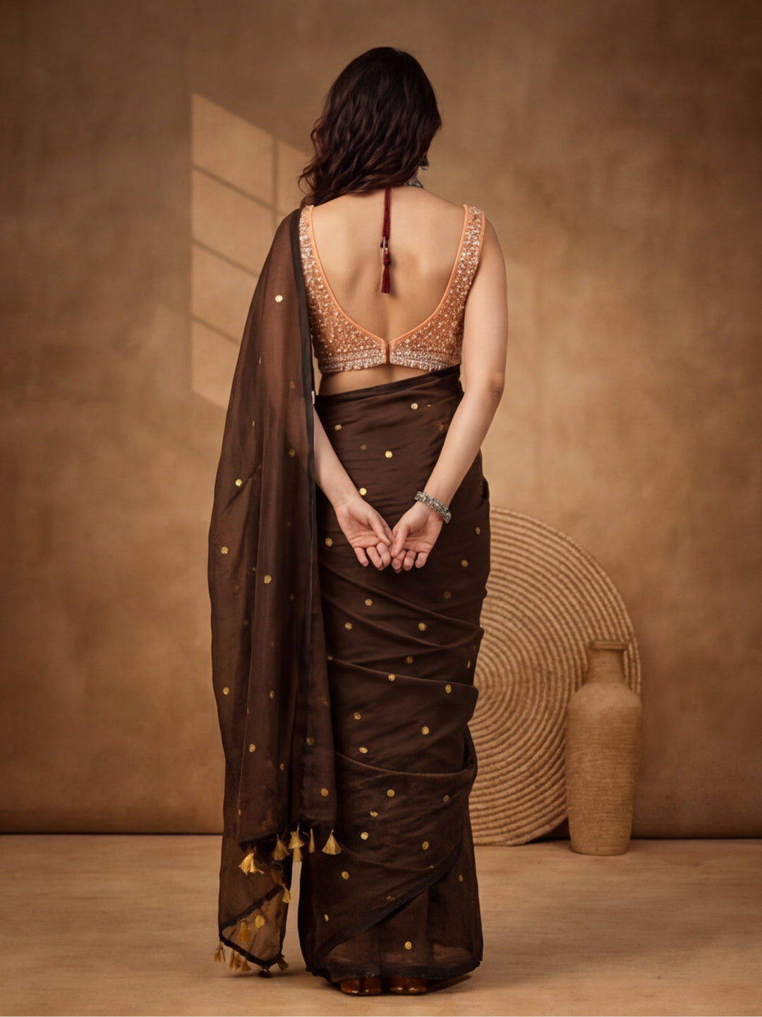 Solid Pure Cotton Saree with Unstiched Blouse