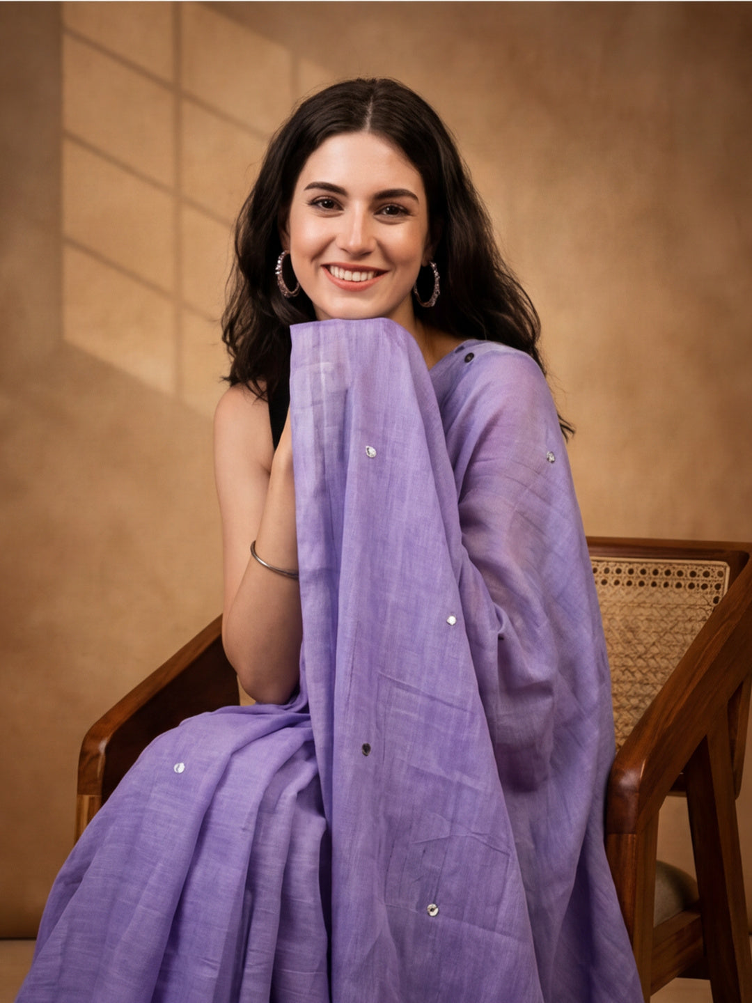 Solid Pure Cotton Saree with Unstiched Blouse