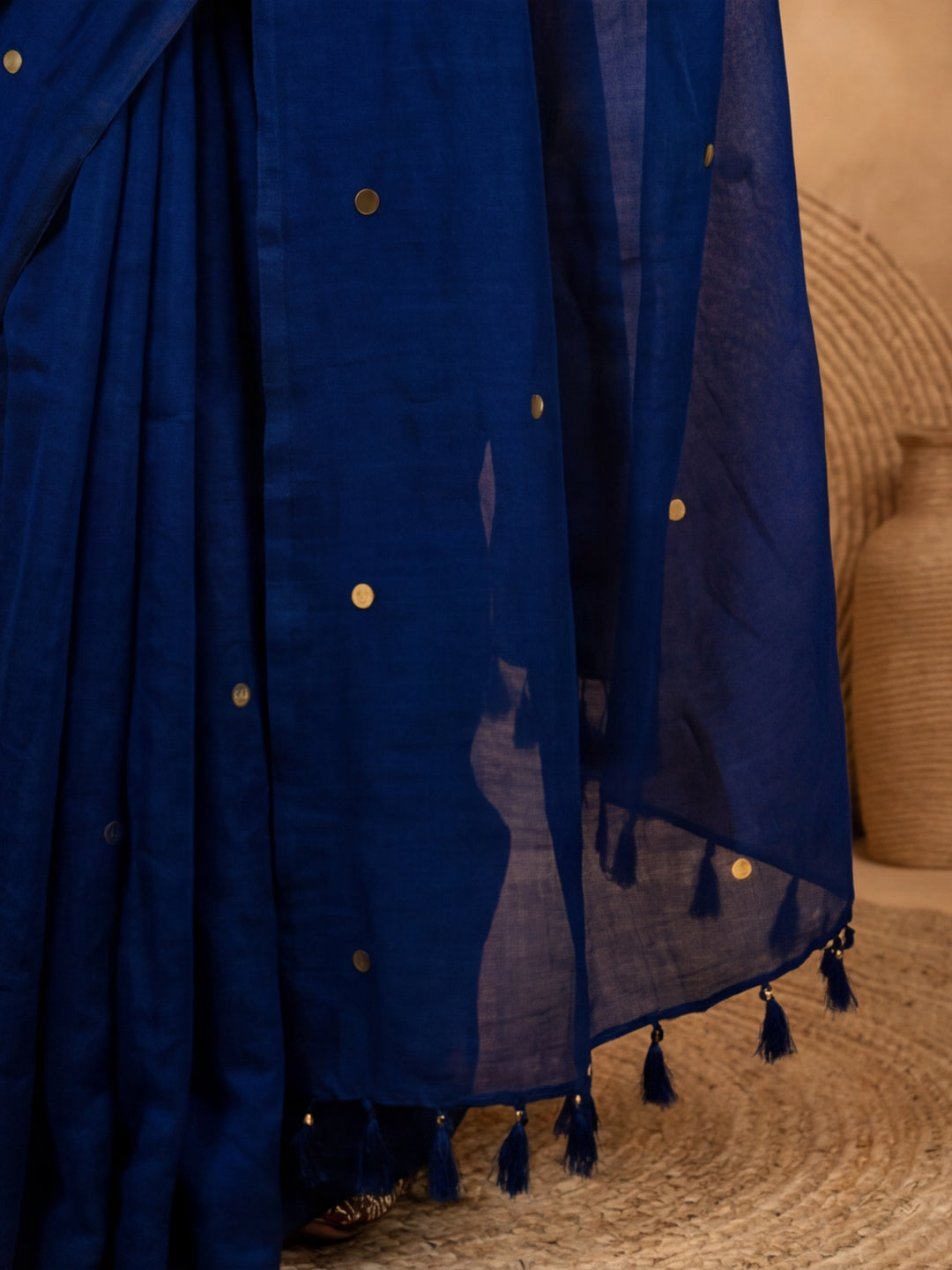 Solid Pure Cotton Saree with Unstiched Blouse