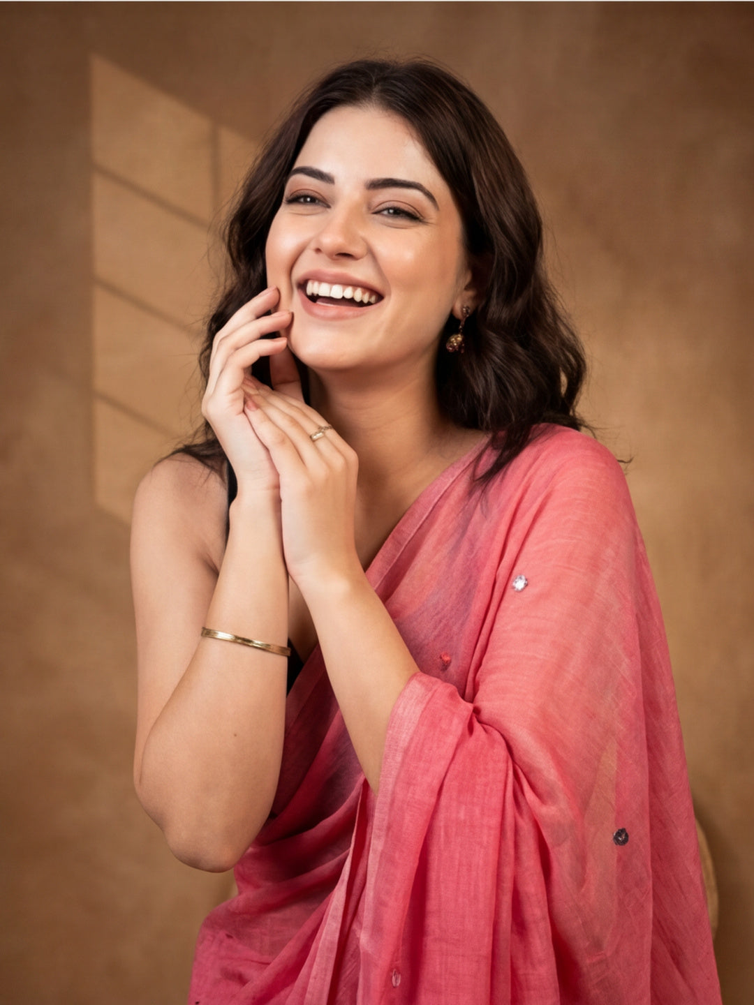 Solid Pure Cotton Saree with Unstiched Blouse