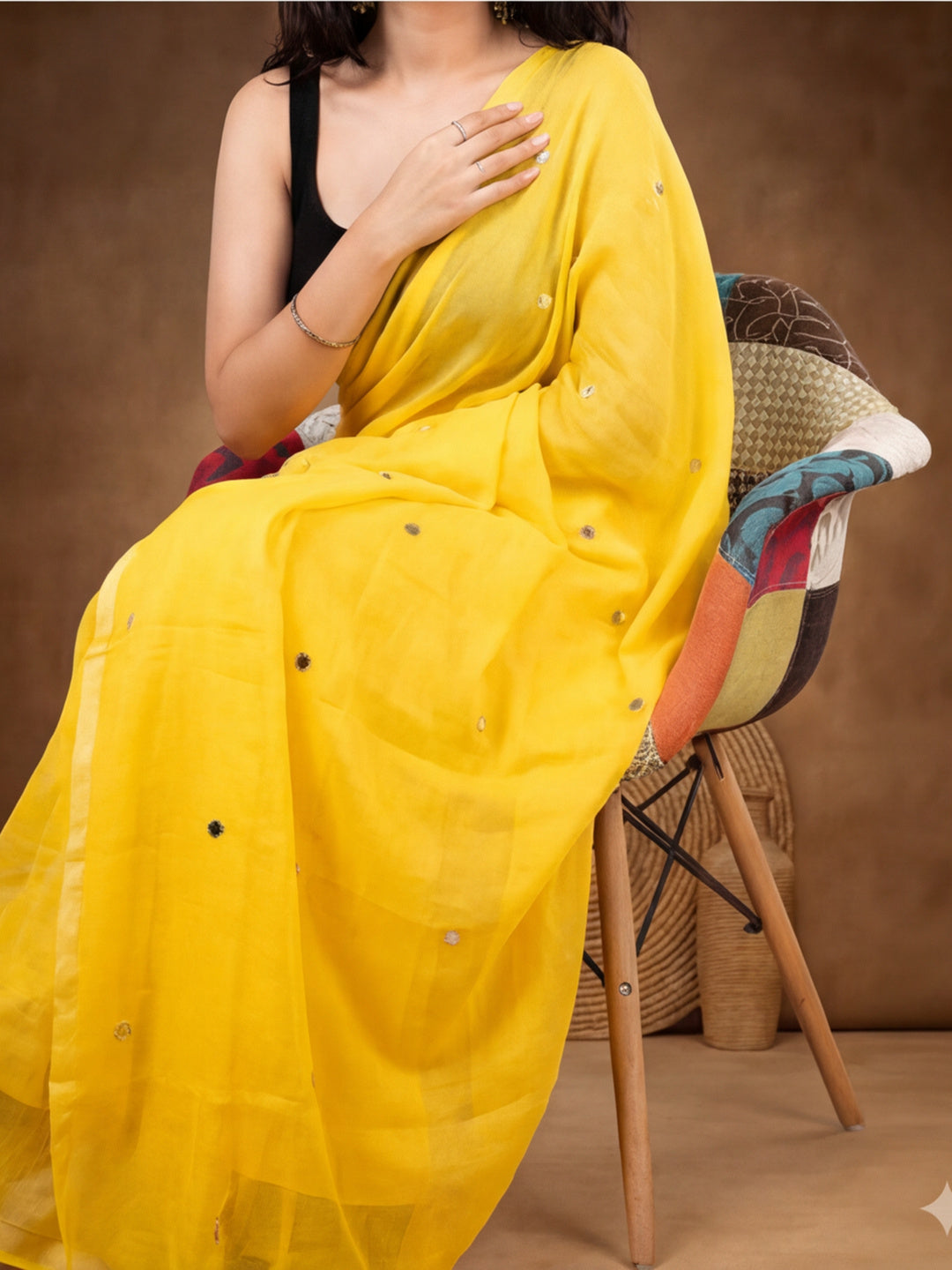Solid Pure Cotton Saree with Unstiched Blouse