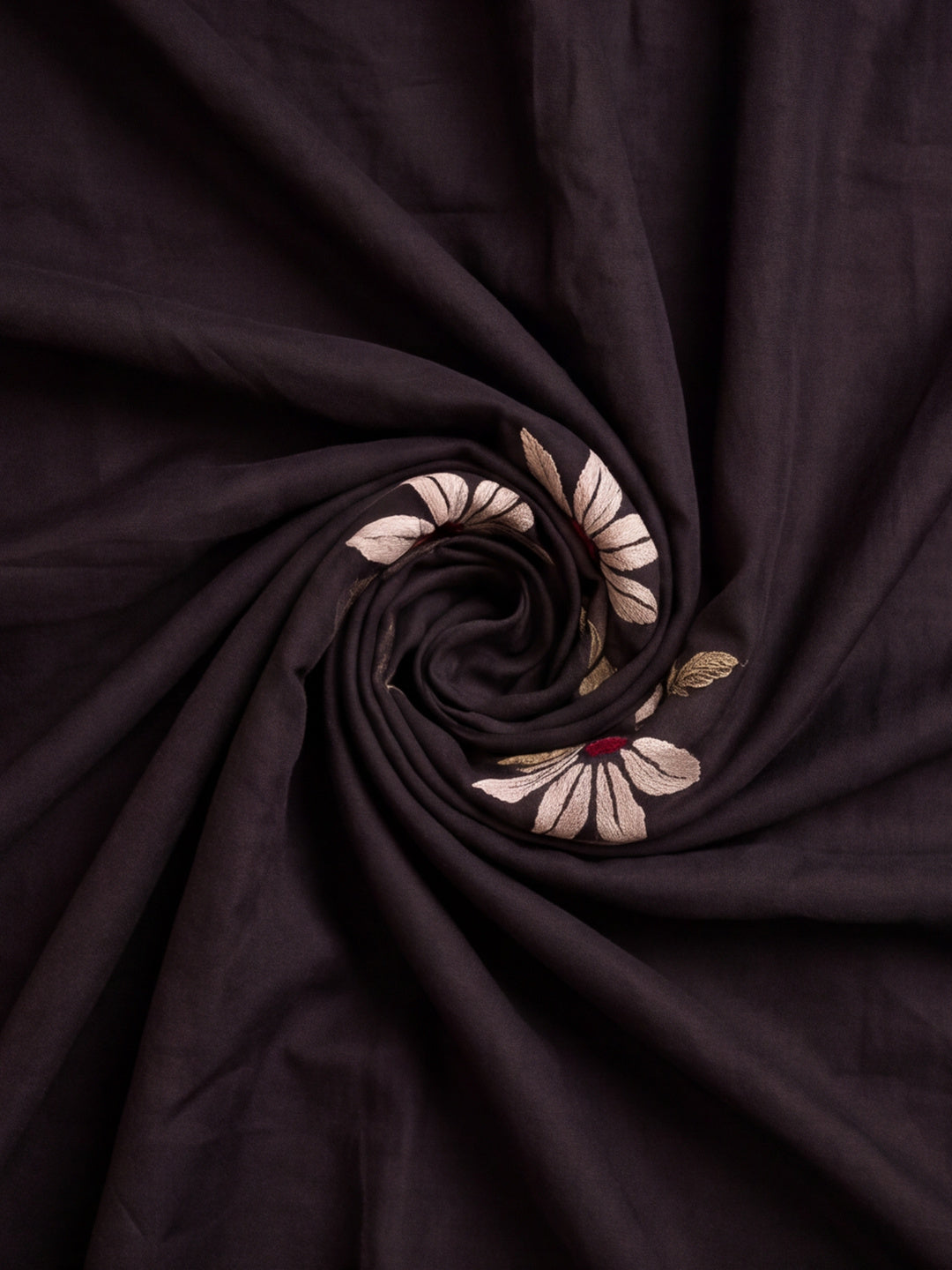 Digitally Printed Abstract & Floral Mul Cotton Saree with Contrast Blouse