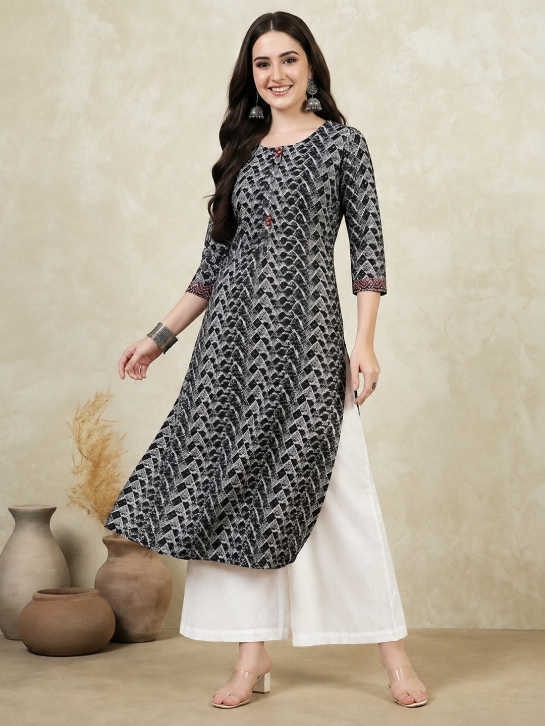 Floral Printed Straight Pure Cotton Kurta Sets