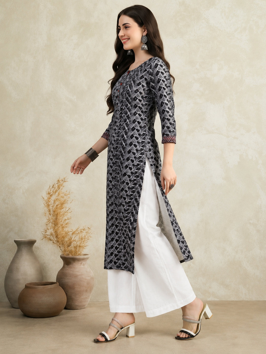 Floral Printed Straight Pure Cotton Kurta Sets