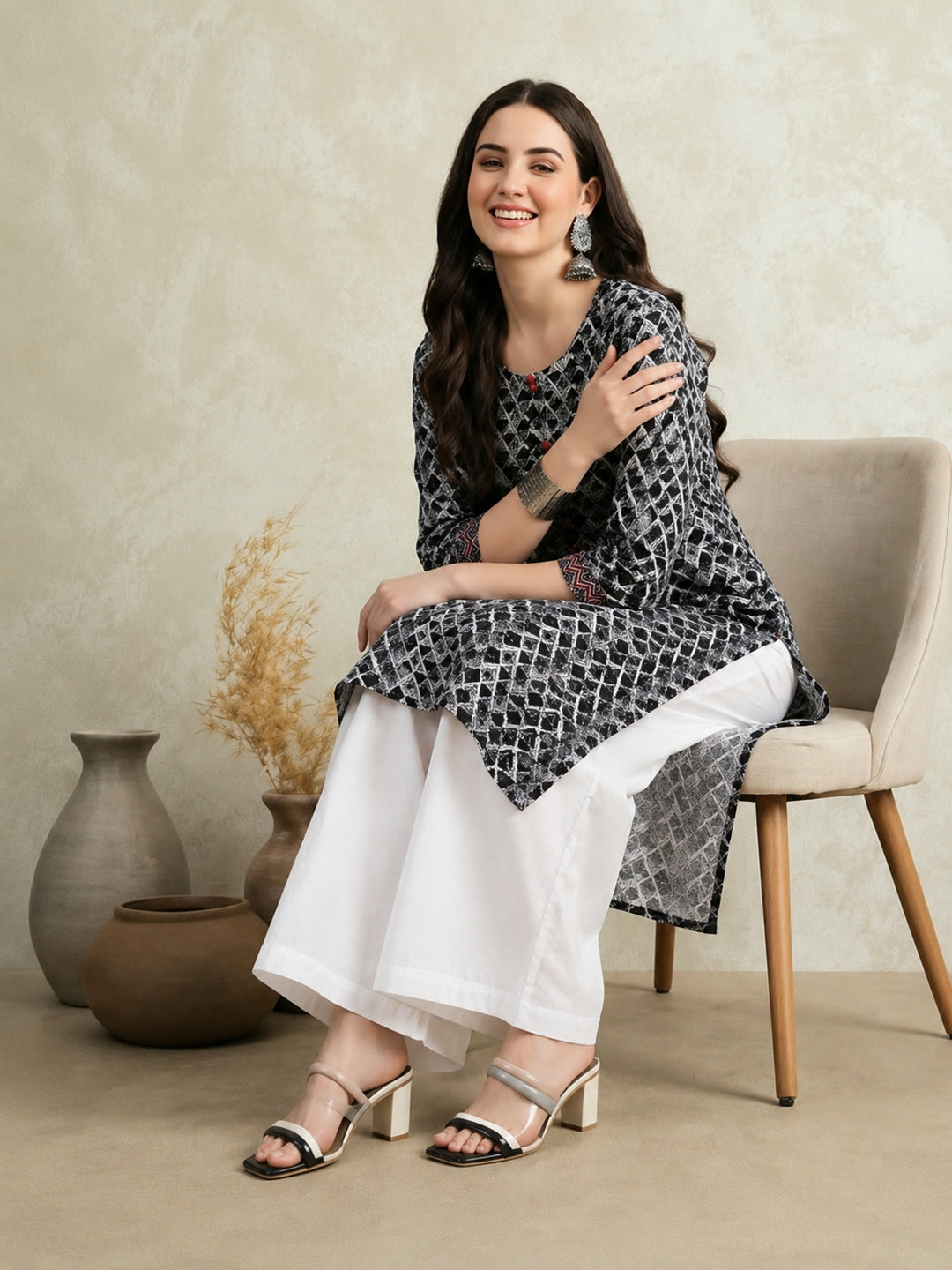 Floral Printed Straight Pure Cotton Kurta Sets