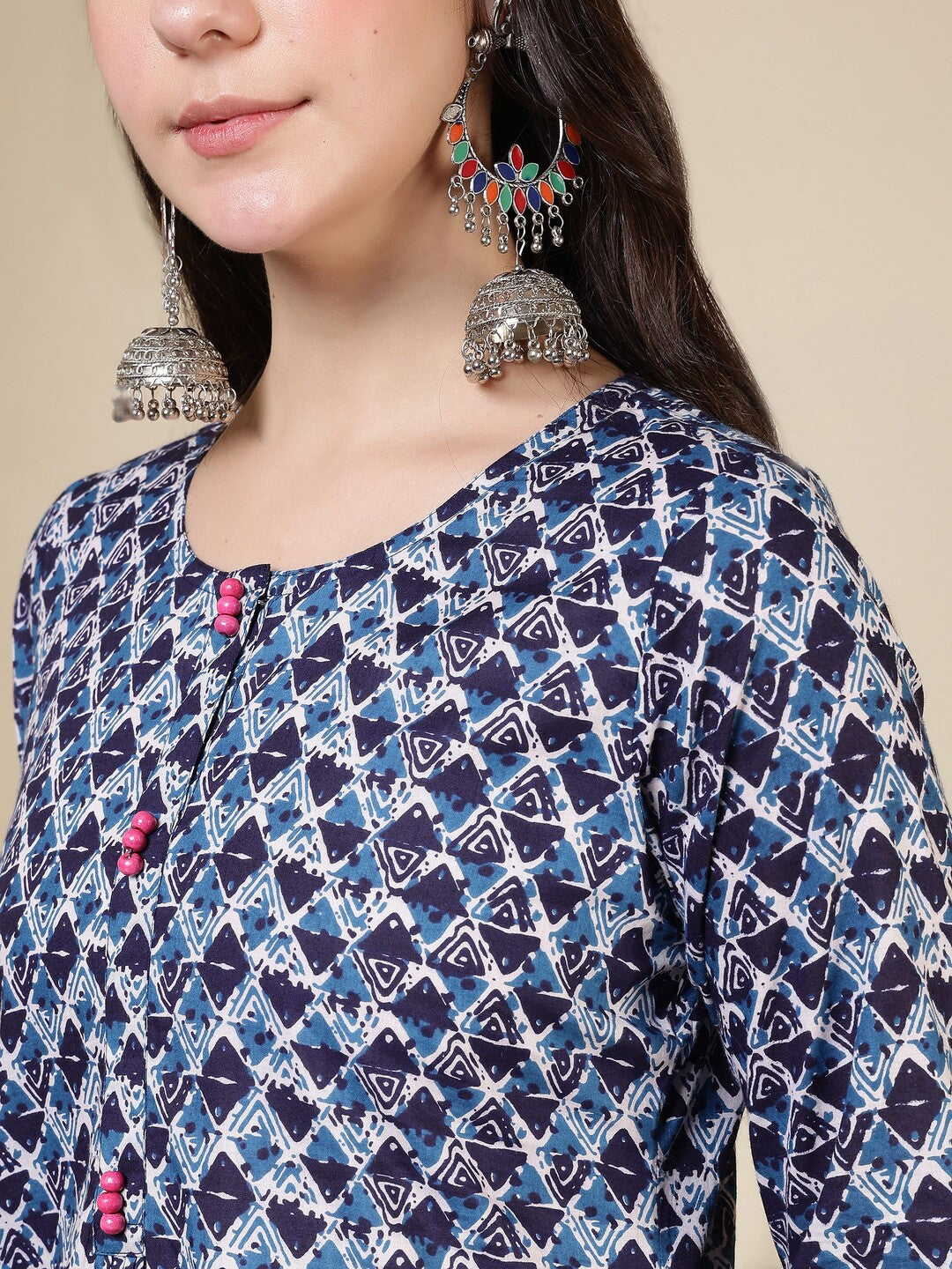 Floral Printed Straight Pure Cotton Kurta