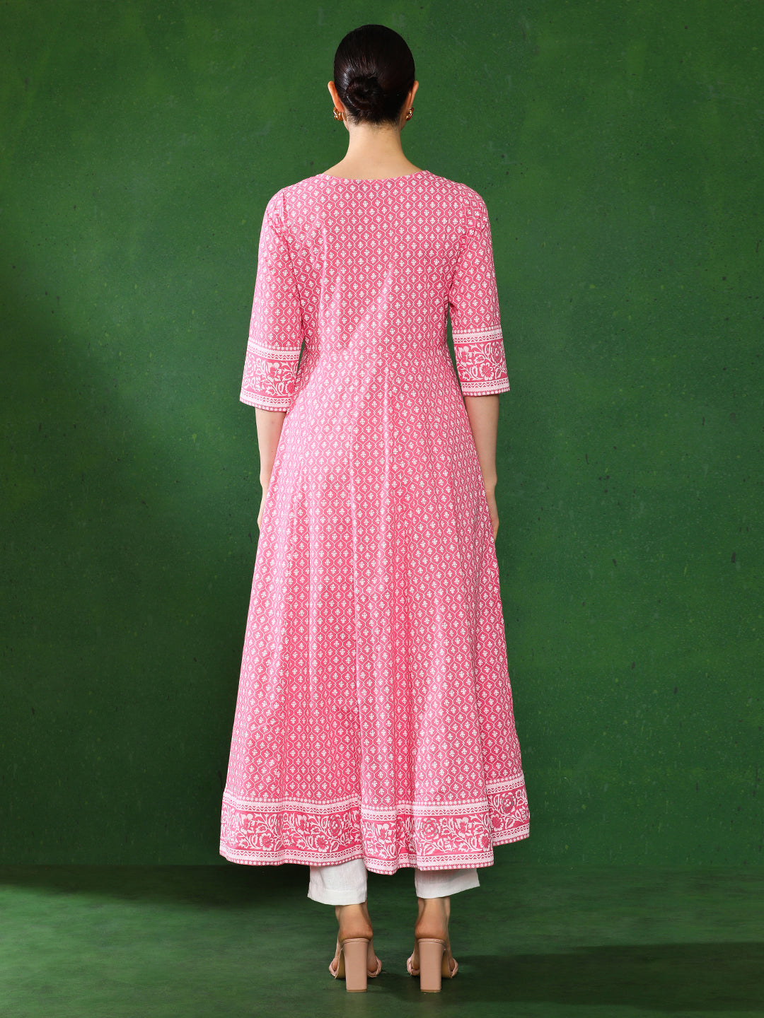 best printed pink kurta online