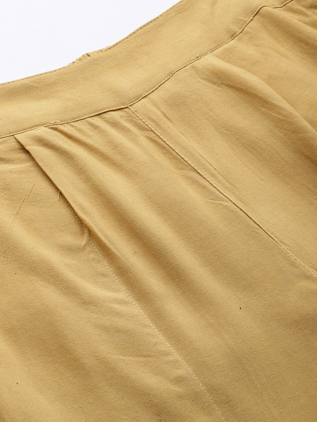 Beige Solid Rayon Palazzo