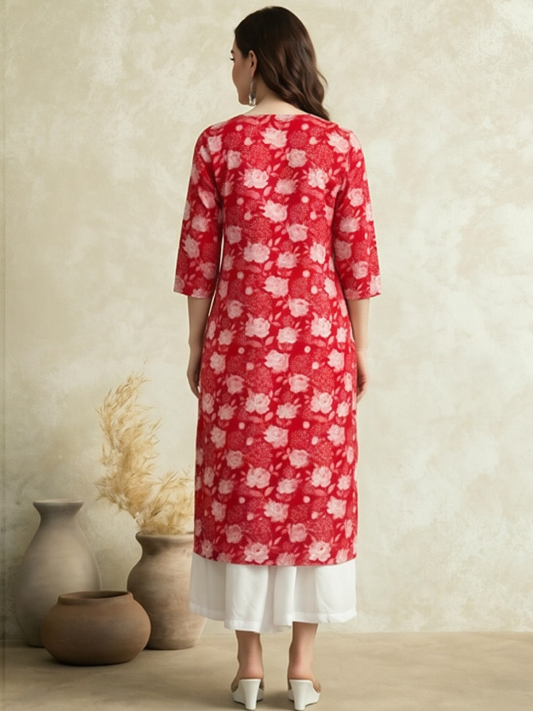 Floral Printed Straight Pure Cotton Kurta Sets
