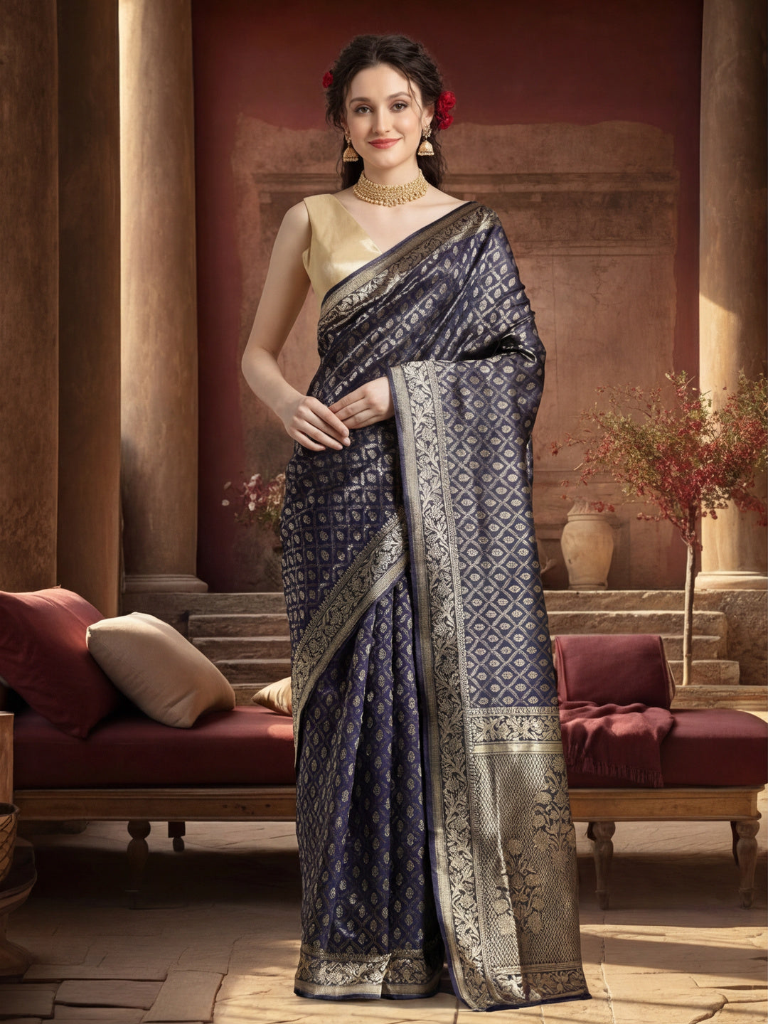 Silk Banarasi Zari Woven Heavy Saree