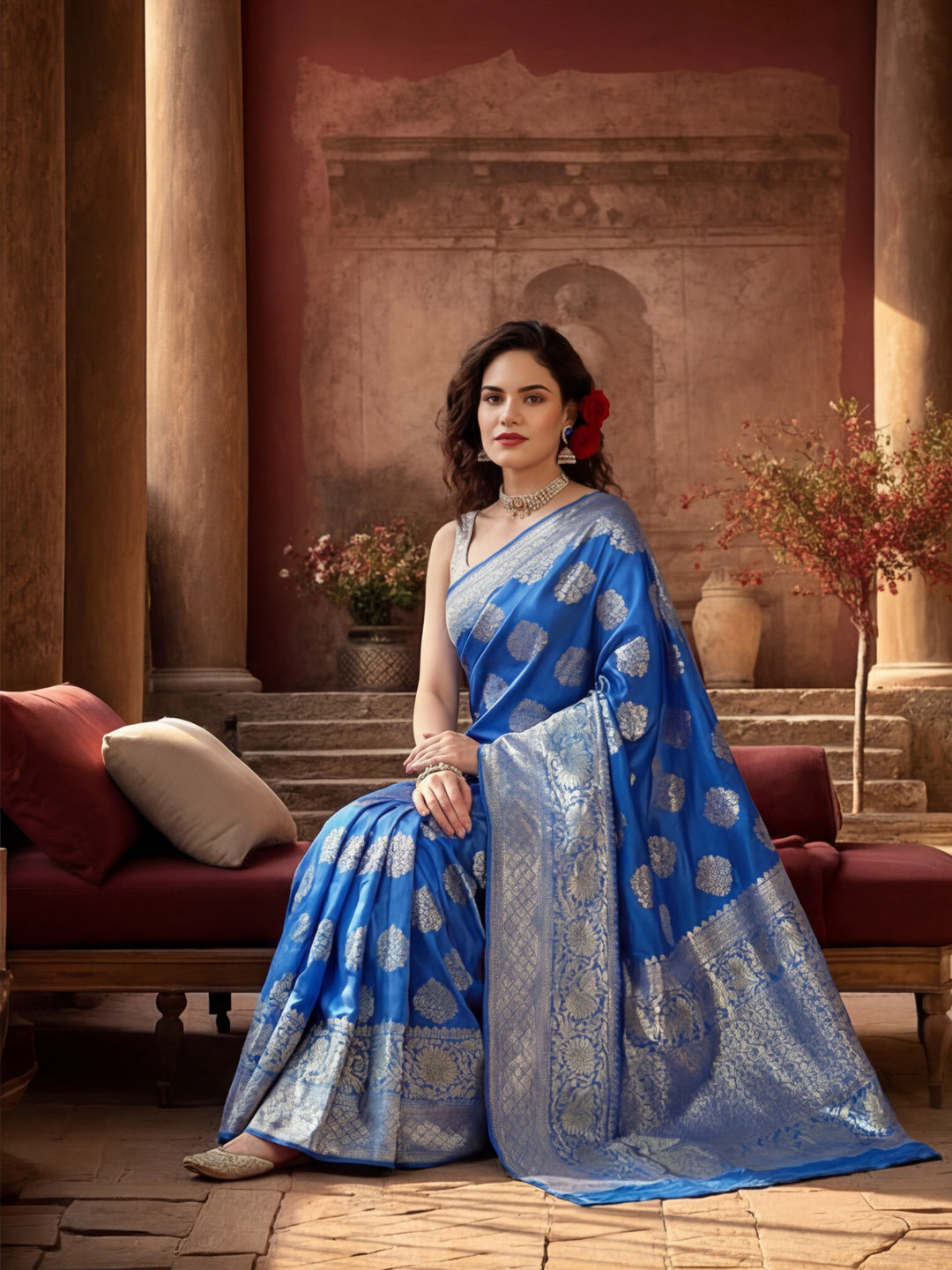 Zari Woven Design Banarasi Saree