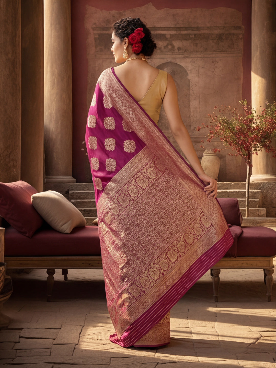 Zari Woven Design Banarasi Saree