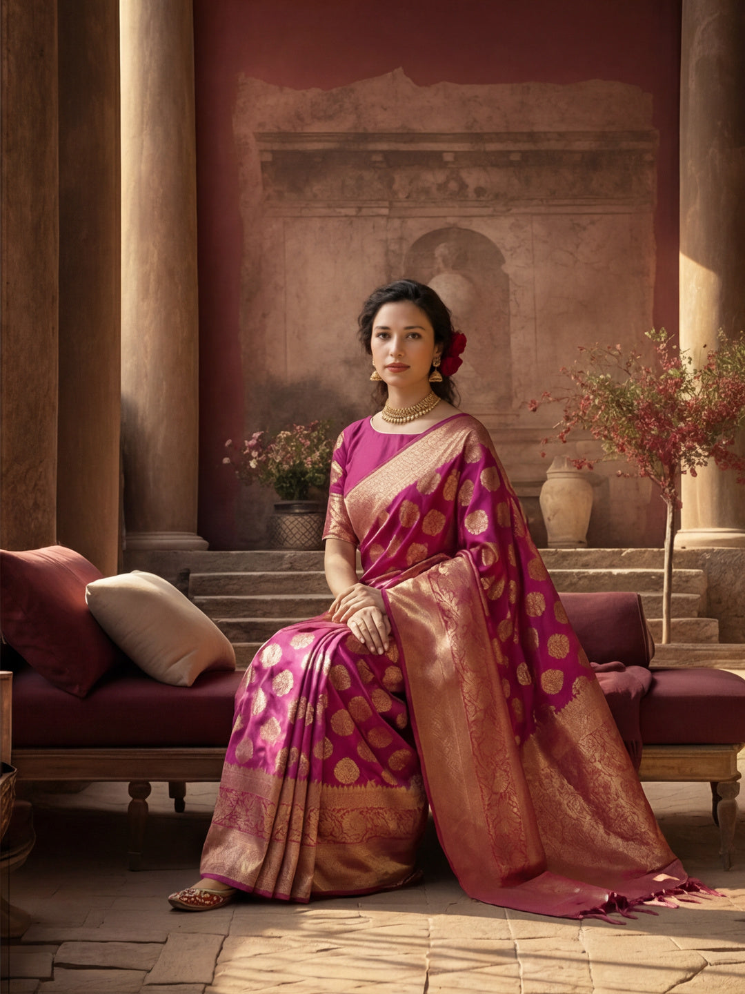 Silk Banarasi Zari Woven Saree