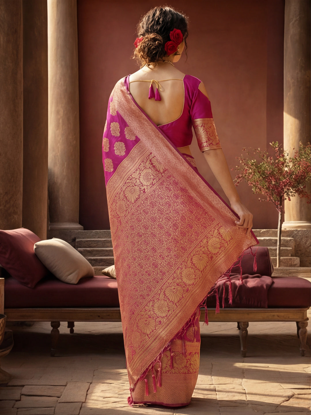 Silk Banarasi Zari Woven Saree