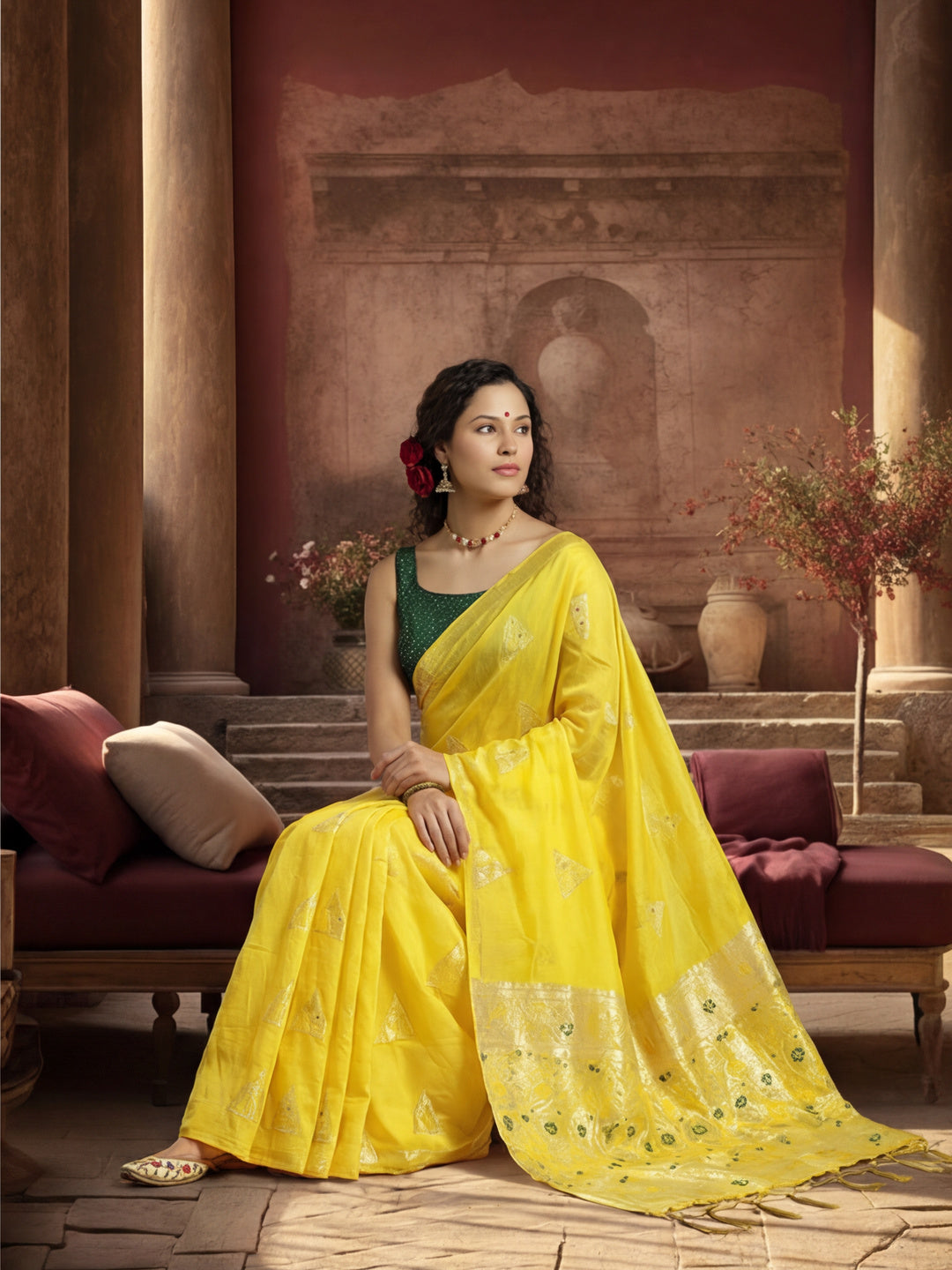 Silk Banarasi Zari Woven Heavy Saree