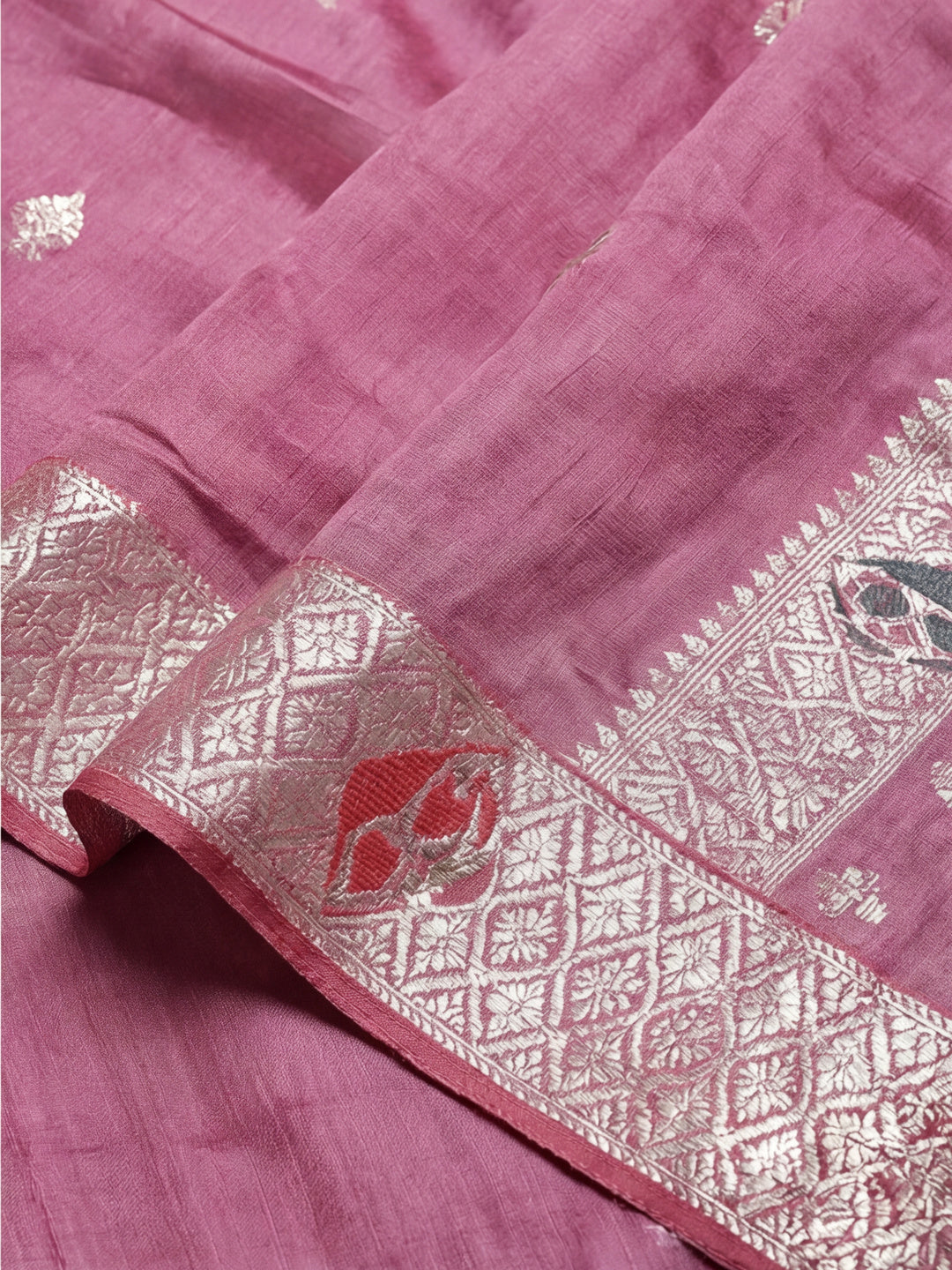 Women's Lavender Jacquard Weaving Work Saree