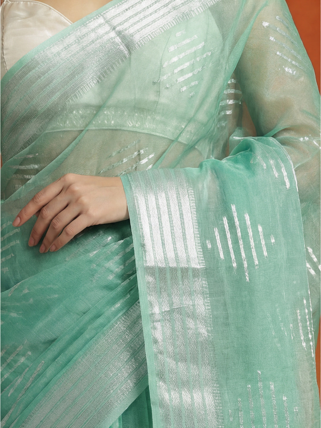 Zari Woven Design Banarasi Organza Saree