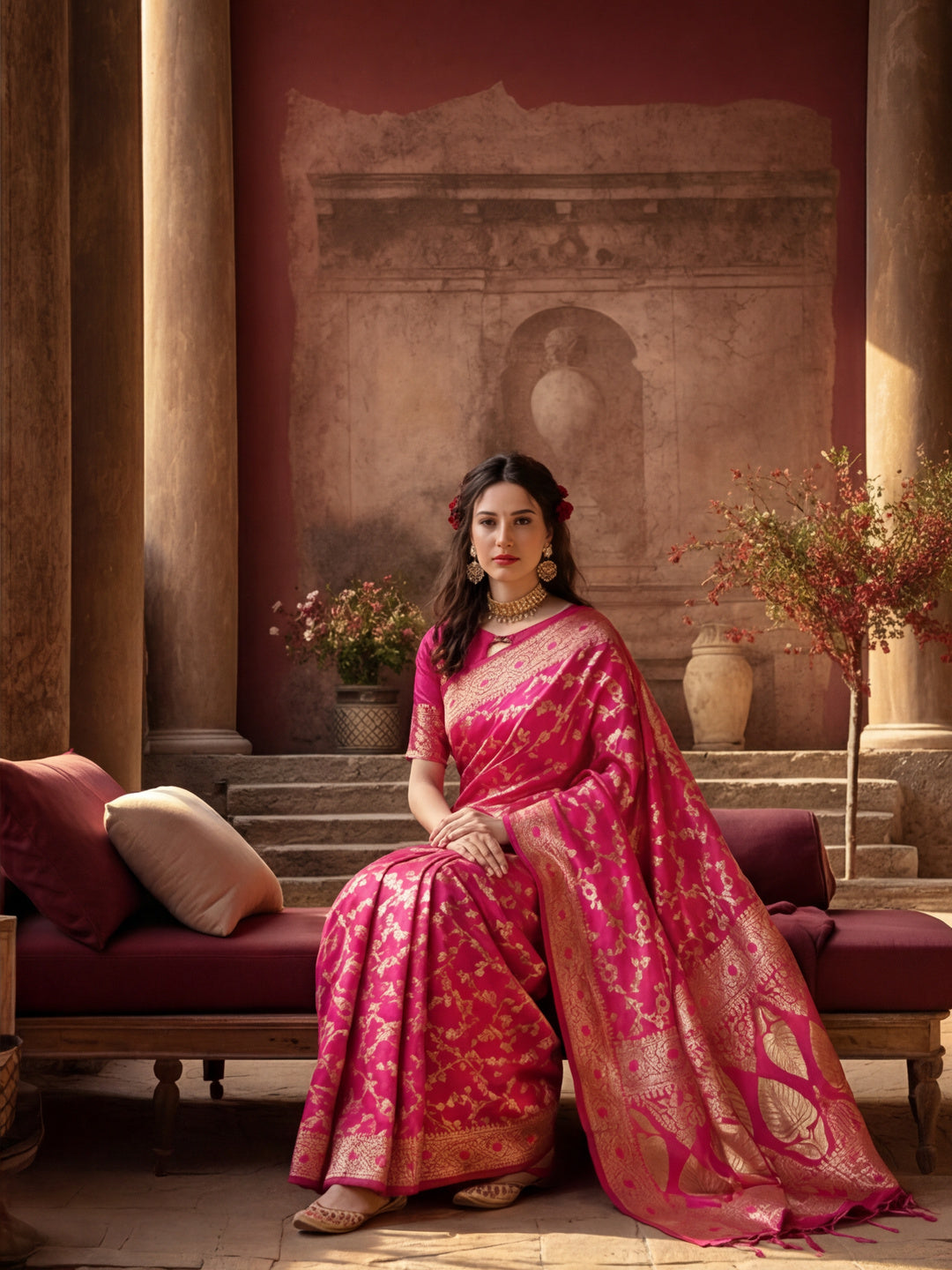 Zari Woven Design Banarasi Saree