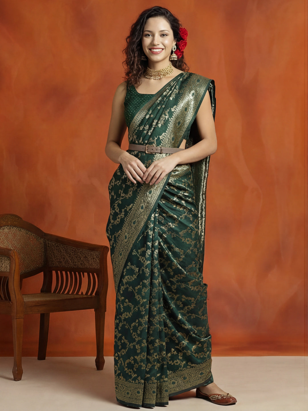 Silk Banarasi Zari Woven Saree