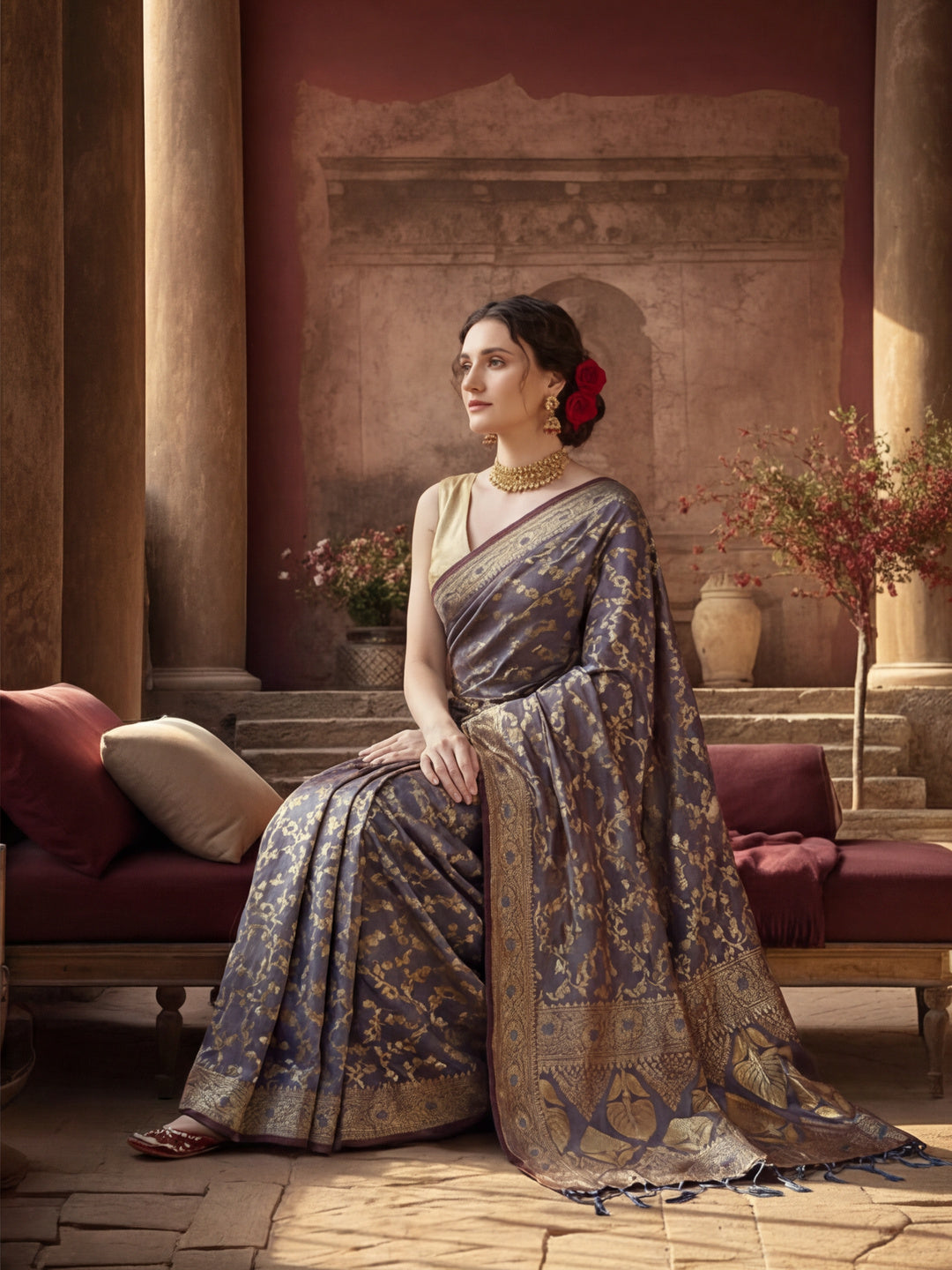 Silk Banarasi Zari Woven Heavy Saree