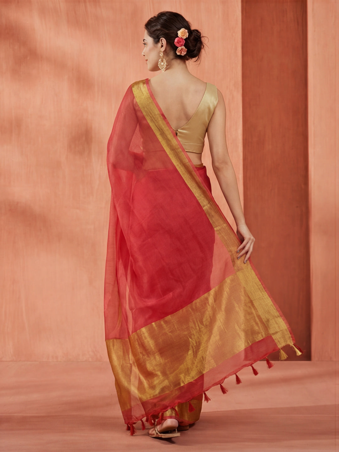 Woven Khadi Organza Saree
