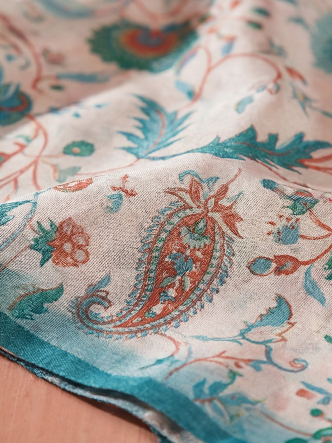 Multicolor Printed Mirror Work Satin Saree