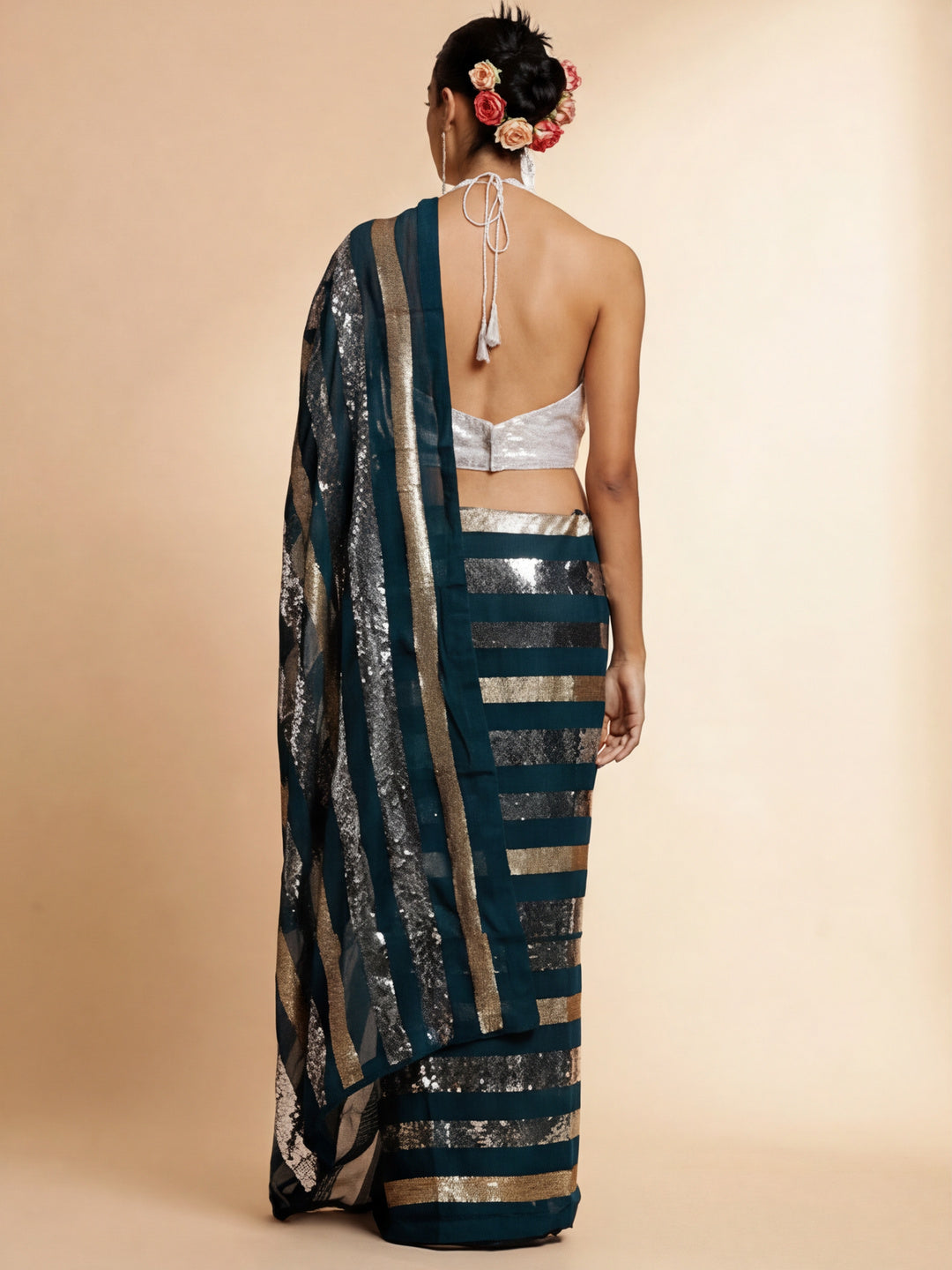 Embellished Pure Georgette Party Wear Saree
