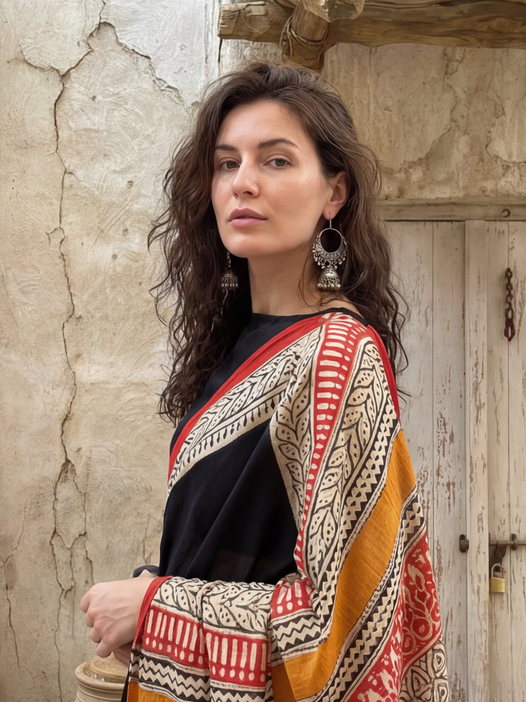 Floral Printed Pure Cotton Saree With Unstitched Blouse