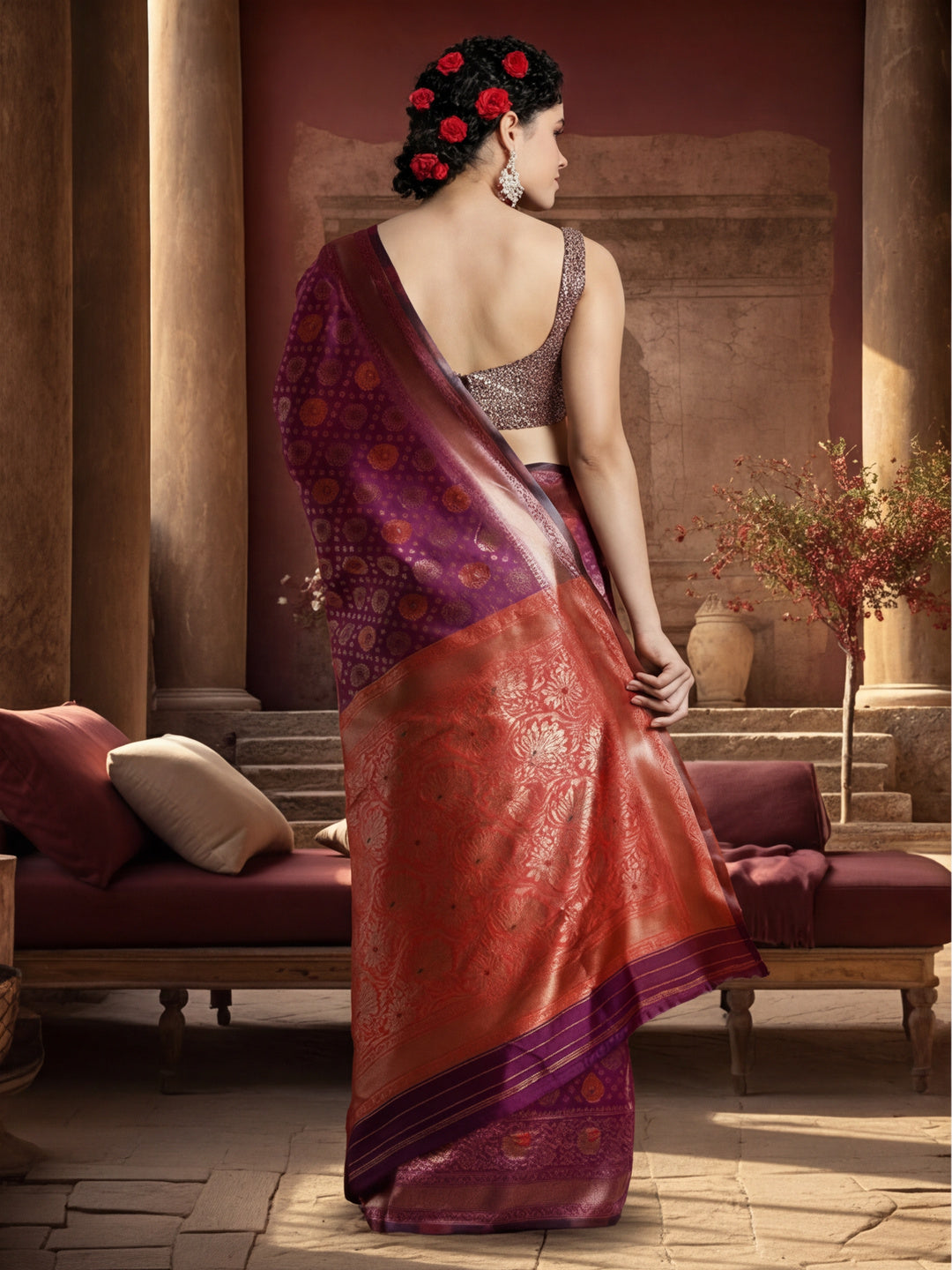 Silk Banarasi Zari Woven Party Wear Saree