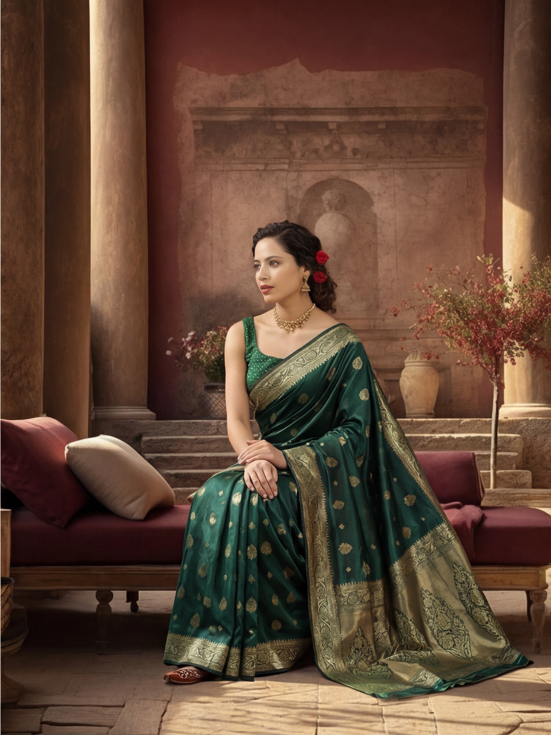 Silk Banarasi Zari Woven Heavy Saree
