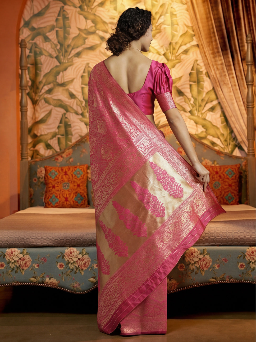 Silk Banarasi Zari Woven Heavy Red Saree