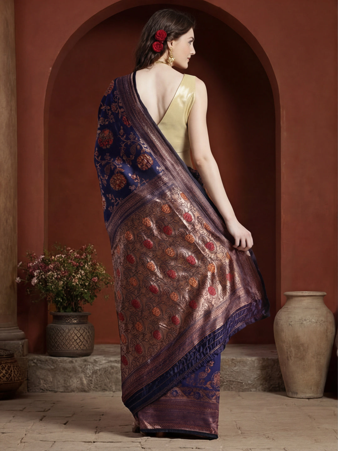 Silk Banarasi Zari Woven Party Wear Saree